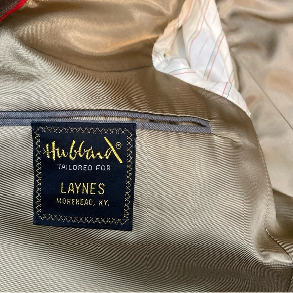 2 Pc Vintage Mens Hubbard Co Suit-chest 42S , pants 34x27 Tailored Laynes KY USA - Picture 9 of 15